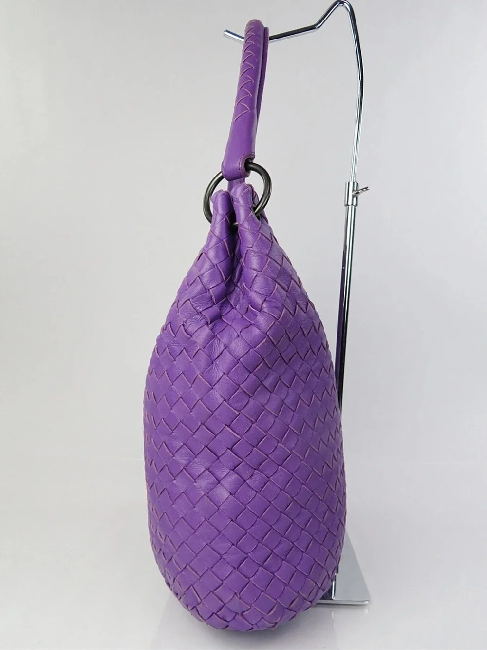 Bottega Veneta Purple Woven Leather Hobo